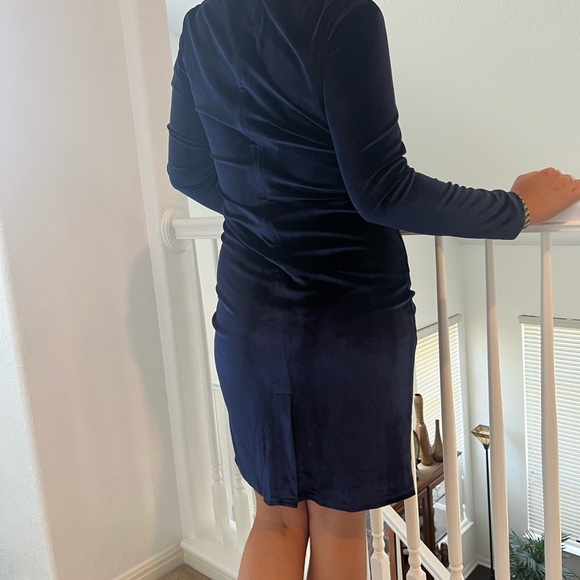 NWT Belle Poque Velvet Dress | SIZE L | Navy blue - Picture 5 of 8